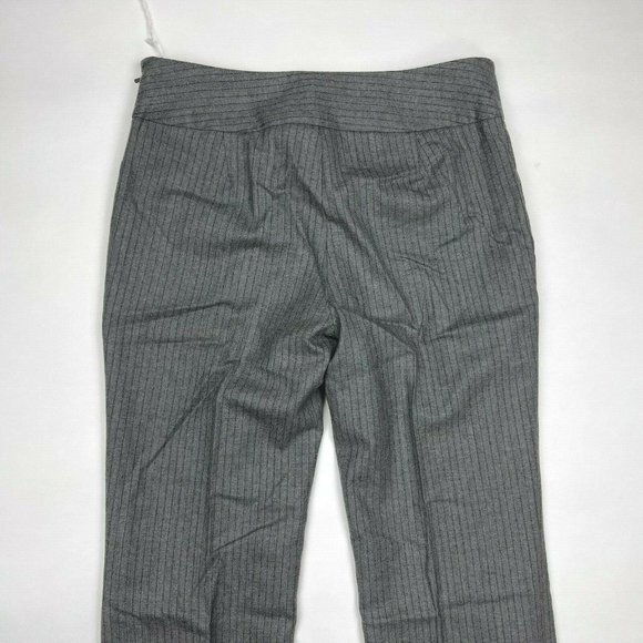 Worth Stripe Nona Pants Wool Blend Lined Zip Closure Flat Front Gray Women 4 NWT - Picture 4 of 9